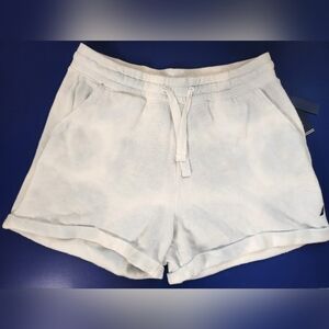 NWT Nautica Blue & White Cuffed Sweatshorts with Drawstring